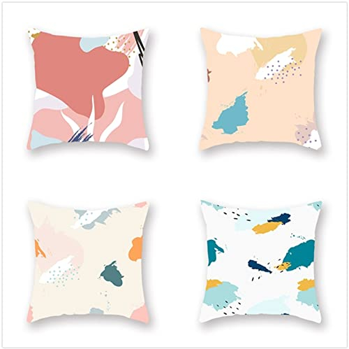 Tinnoon Kissenbezug 55x55cm 4er SetBoho Wohnzimmer Outdoor Deko, Schlafzimmer Zimmer Dekor Kissenhülle Kissenbezüge mit Verstecktem Reißverschluss, Couchkissen, Sofakissen Weinachten Kuhfleck