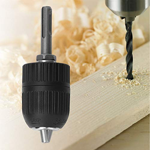 Tissting Portabrocas Sin Llave Autoblocante 2-13mm, Portabrocas 1/2-20UNF | Portabrocas Vástago Conexión Redonda Soporte Conversión Broca de Martillo de Impacto para Broca de Taladro y Taladradora