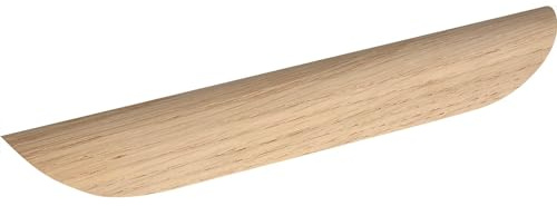 ALLES IM GRIFF Holzgriff Archive LA 192mm, Breite 240mm - Möbelgriff aus Holz für Schränke und Kommoden, Eiche roh