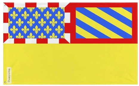 Drapeau Côte-d'Or – Plusieurs Tailles – Polyester Résistant – Usage Intérieur/Extérieur – 2 Œillets en Fer – Pixelforma