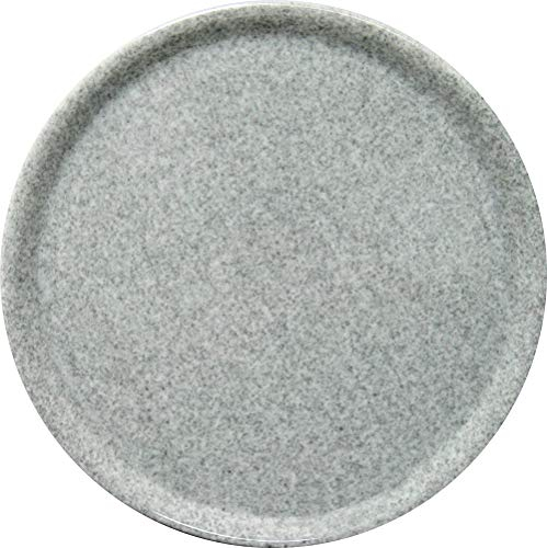 HENDI Plato de Pizza Redondo en Porcelana Esmaltada con Motivo de Granito, Plato para Servir Pizza, Apto para Microondas y Lavavajillas, ⌀310mm, Gris