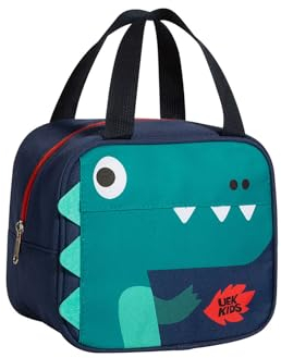 Jupsk Lunch Bag for Boys, Dinosaur Insulated Lunch Bag for Kids Portable Thermal Cooler Bag Children Lunch Box Tote Bag for School Camping Picnic Travel