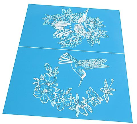 DIYEAH 3 Blätter Siebdruck-Vorlage T-Shirt-Versorgung Siebdruck-Transferschablonen Gaze Embleme handgefertigte Siebdruckschablone handgefertigte Druckschablone Gittergewebe das Schild