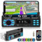 iFreGo autoradio bluetooth,1 din radio auto, vintage autoradio, stereo auto bluetooth,supporta vivavoce lettore, Freisprecheinrichtung mit Handyhalterung,MP3/radio FM,USB/WMA/WAV/TF telecomando