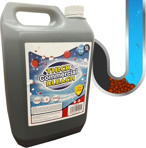 5L Extra Strong Thick Commercial Bleach Toilet, Sink & Drain Cleaning Product For Home and Workplace Sanitisation & Disinfection (1)