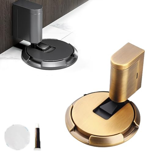 Hoofus Mechanical Floor Door Stop, türstopper Einrasten, Magnetic Door Stop, türstopper Zum Einrasten, door Stopper Magnetic,Adjustable Mechanical Floor Door Stopper No Drilling, Locks with Adhesive
