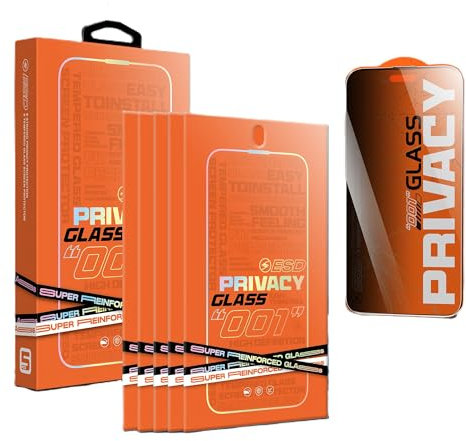 h24z Prämie 3D Privatsphäre Schutzfolie kompatibel mit iPhone X/XS/11 Pro 5,8 Zoll – 5 Stück, Panzer Schutz Glas, Blendschutz, Anti-Spionage, 9H Härte, Kratzfest, Anti-Fingerabdruck