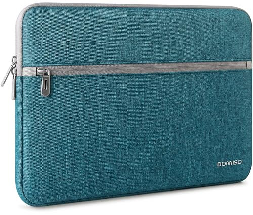 DOMISO Housse Ordinateur 17 Pouces, Résistant aux Éclaboussures, Pochette PC Portable Mince et Légère pour Dell Inspiron/XPS 17, Lenovo IdeaPad, HP Pavilion/Envy 17, ASUS Vivobook 17, Bleu-Vert