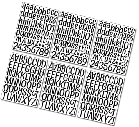 CIMAXIC 6blätter Selbstklebende Großbuchstaben Aufkleber Alphabet Buchstabenaufkleber Für Pinnwand Wandaufkleber Aus Vinylmaterial Langlebig Und Lichtbeständig Für Schlafzimmer Und