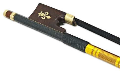 WUQIMUSC 4/4 Violine Bow Carbon Fiber Violine Bögen Schlangenholz Frosch Schwarzes Haar Geigenbogen