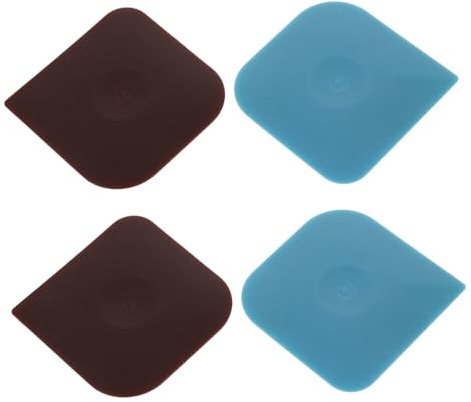 Alipis 4 Pièces Lot de Grattoirs Nylon pour Casseroles et Poêles Fonte Outils de Nettoyage Antirayures pour Cuisine Outils Multifonctions pour Éliminer la Graisse Résidus Alimentaires