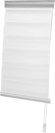 OFFSCH Cortina De Lamas Transparente Sin Perforaciones Cortinas para Dormitorio Paneles De Ventana De Lamas para Interior Decorativas De Doble Mosquitera para Baño