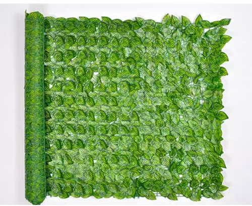 Rollo de hiedra artificial para jardín, balcón, patio, interior y exterior, paisajismo, cubierta decorativa para privacidad y atractivo estético