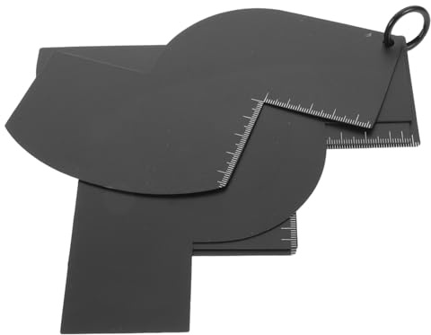 PACKOVE Carte per Modellare Capelli e Barba con Righello Integrato e Anello Strumento Riutilizzabile per Design Preciso del Contorno Capillare e Contorno Barba Kit Professionale per