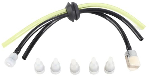 Mtlavishness 3-Loch-Kraftstoffleitungstülle-Kraftstoffentlüftungssatz für Gartenfräse 90010390097 Gummi-Eisen-Kunststoff-Ersatzteil Einfach zu installierendes Gartenwerkzeugzubehör