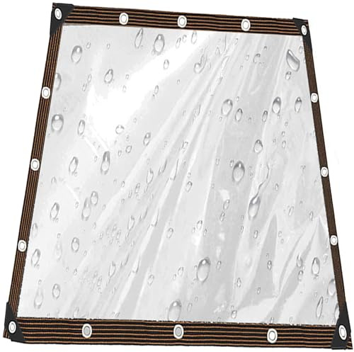 Plane Durchsichtig für Außenbereich 80 x 200 cm Abdeckplane Wasserdicht 80 G M², Multifunktionale Wasserdicht Reißfest Jede Wetterlage für Balkon Pavillon Garten, B