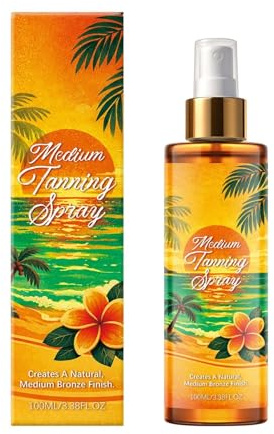 Aerosol Bronceador Sin Sol - 100ml de Bronce para la Piel,Aerosol Hidratante Bronceador,para Hombres y Mujeres, Spa, Acampada, Vacaciones, Viajes, en Casa, Cuerpo y Rostro
