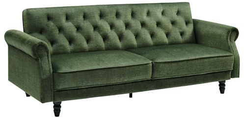 3-Sitzer Sofa MAISON BELLE AFFAIRE - 220cm - moosgrün - Vogue Seiden Samt