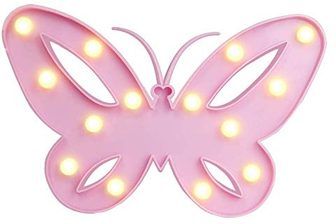 OOTB Mariposa de plástico pink con 14 luces LED