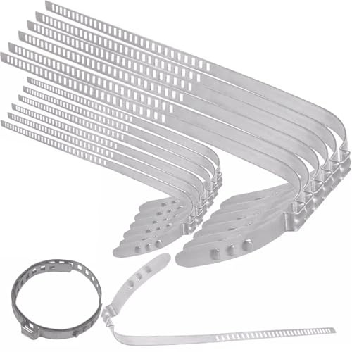 TECPO Achsmanschetten-Schellen-Set 12-teilig, für Thermoplast- & Gummi-Achsmanschetten, Schellen, für alle gängigen Fahrzeugtypen geeignet, korrosionsgeschützt