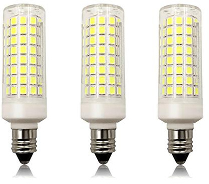 E11 LED Bulbs Dimmable 9W(Equivalent to 100w Halogen Bulbs Replacement)110V Cool White 6000K LED Corn Light Bulbs,JD T4 E11 Mini Candelabra Base,Dimmable,102 LED 2835 SMD, Pack of 3