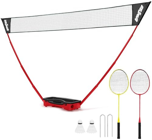 Urban Pop Up Badminton Set [Full Set] ? SIZE 3m (Width) ? Includes: 2 x Rackets, 2 x Shuttlecocks, 1 x Net & Post and Storage case