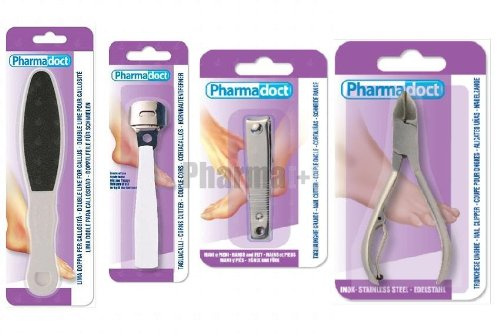 KIT PER LA CURA DEI PIEDI Pedicure calli duroni -Tagliaunghie - Tronchese - Lima - Tagliacalli