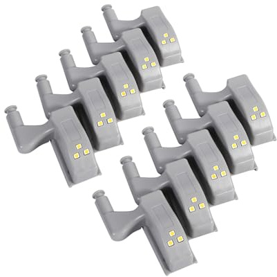 Scharnier LED Sensor Licht, Universal Cabinet Schrank Schrank Kleiderschrank Nachtlichter, Packung mit 10 Stück(Warmweiß)