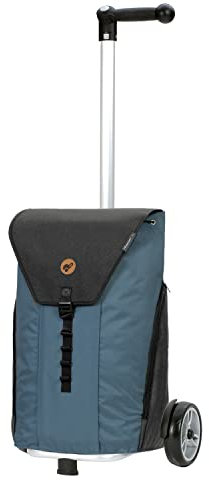 Andersen Carro de Compra Unus Aluminio Altura Ajustable con Rueda de rodamiento de Bolas Ø 17 cm y 50 litros Bolsa Ture Azul