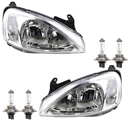 Johns, Scheinwerfer Halogen passend für Opel Corsa C - 03 inkl. 4x H7 Satz System Valeo