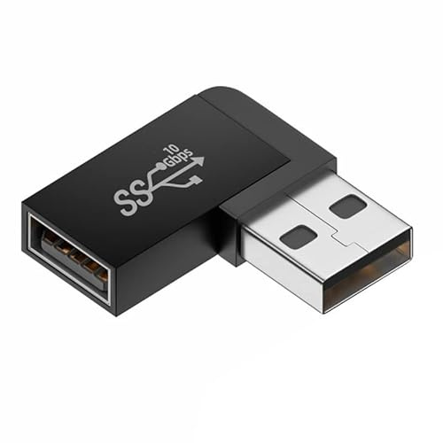 CY 10 Gbit/s USB 3.0 Stecker auf Buchse, Verlängerungskabel, Daten-Video-Adapter, 90 Grad, links gewinkelt