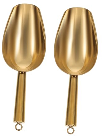 Eisschaufeln aus Edelstahl für Eiswürfel, Goldfarben