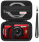 Supmay Hard Carrying Case for OM System Tough TG-7 Red Underwater Camera/Olympus Tough TG-6 Waterproof Camera, Travel Case with Zipper Mesh Pocket for USB Cable, SD Card, Battery, Black