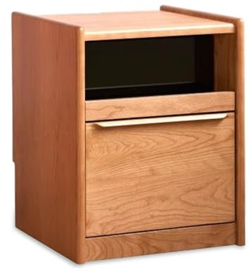 Comodino Legno Massiccio Di Ciliegio Comodini Piccoli Con Cassetto E Ripiano Tavolino Compatto Minimalista E Pratico Nightstand Multifunzionale Durevole Per Camera Da Letto Soggiorno Salotto(40x40x50c
