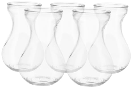 Yardenfun 5stücke Blumenvase Für Schreibtisch Kleine Glasvasen Für Tischdeko Pflanzenübertopf Aus Hydrokulturvase Für Home Office Dekoration