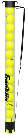 Franklin Sports Tennis + Padel Ball Hopper Tube - (15) Tennis Ball Picker Upper Tube - Tennis + Padel Ball Hopper + Picker for Quick Pickup + Storage - Tennis + Padel Equipment - Balls Not Included