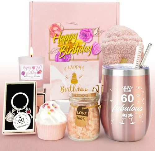 Epessa 60. Geschenke für Frauen, 60. Geburtstagsgeschenk | Lustige Geschenk Frauen, Geburtstag Geschenkset für Mama, Ehefrau, Tante, beste Freundin oder Lehrerin