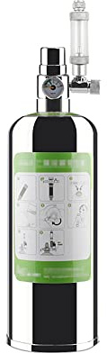 Kit per generatore di CO2 per acquario da 1 litro, in acciaio inox, kit reattore ad anidride carbonica per piante e acquario