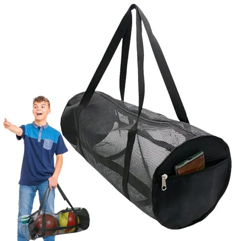 Tauchtasche, Tauchtasche zum Schnorcheln|Schnorchel-Mesh-PVC-Tasche mit großem Fassungsvermögen,Mit Reißverschlusstasche befestigte Reise--Trockentaschen für Damen und Herren für Basketball, S