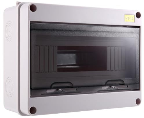 Knoruley HT-12 Scatola di Protezione IP65 per Interruttore Differenziale Mcb Box ABS Power Electronic Din Rail Enclosure