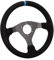 Volante deportivo de 320 mm para simulador de carreras, llantas planas de gamuza de 12 pulgadas.(Black)