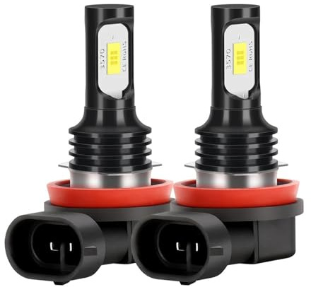 Feux Brouillard Avant pour BMW Série 1 E81 E82 E87 E88 Ampoule Feu Antibrouillard Avant Automatique À LED 6000K Phares Antibrouillard 12V 15000LM 2 Pièces Véhicule Feux Brouillard