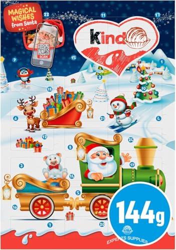 NewKinder Chocolate Minis Advent Calendar 144g, Perfect for Kids and Adults for Christmas Countdown 2025 (x1)