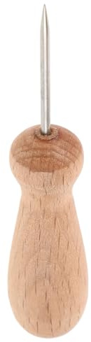 Lurrose Punteruolo da Modellazione per Ceramica Manico in Legno di Faggio, Strumento per Intagliare Argilla Morbida, Utensile per Sculture Fai da Te e Hobby Creativi