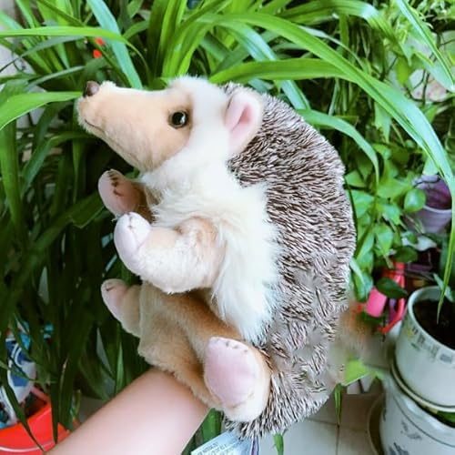 ThisToffGuys 9,8 realistische Igel-Handpuppe, weiches Igel-Plüschtier for Bauchreden und Geschichtenerzählen