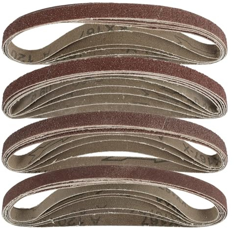 Cinta Lijadora 20 bandas de lijado óxido aluminio 13 x 457 mm, grano 40/60/80/120, for lijar madera, metal y plástico