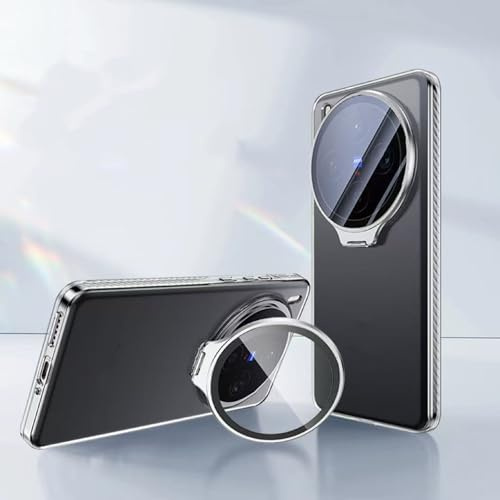 TIANYUE Custodia per vivo X300 Ultra, Ultra Sottile Trasparente Cristallo Anti-Ingiallimento PC Rigido con Coperchio Obiettivo a Supporto, Custodia Anti Scadimento per vivo X300 Ultra