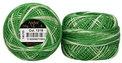 Anchor Perlgarn 8, 4591008-01215, Farbe:grasgrün ombre, Stickgarne