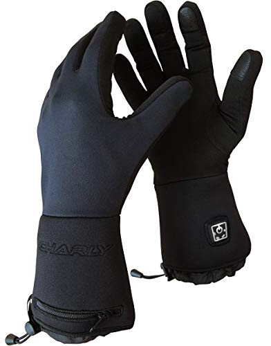 CHARLY Best of Air Fire Basic, Herren/Damen beheizbare Unterzieh-Handschuhe, Li-Ion-Akkus, Größe XL