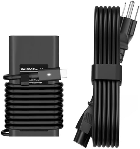 130W USB C Laptop Charger Compatible with Dell XPS 15 17 9575 9500 9510 9520 9530 9700 9710 9720 9730 Precision 5530 5550 5560 5570 5750 5760 5770 Latitude 5401 5411 5501 5511 5520 Power Supply Cord